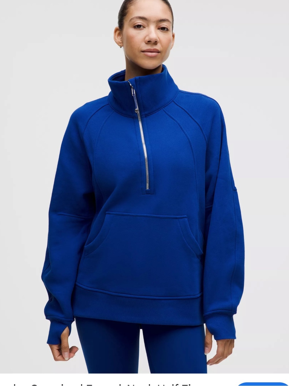lululemon athletica Women's Royal Blue Half-Zip Pullover